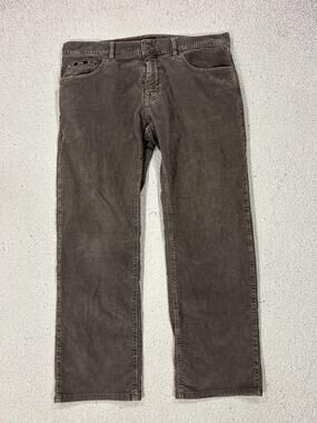 Boss Hugo Boss Pants Mens 36x32 Brown Corduroy Maine Regular Fit Casual
